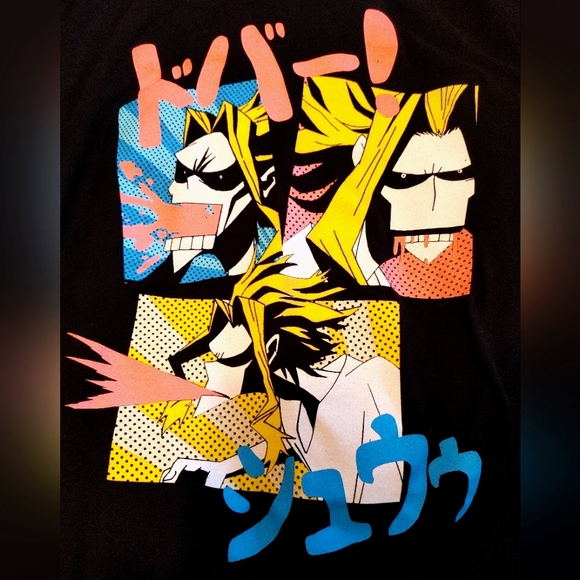 My Hero Academia RARE All Might shirt colorful graphic tee Medium Manga Series - Picture 3 of 3